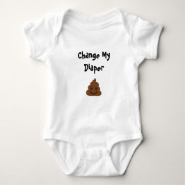 Funny Change My Diaper Lächeln Kacke Baby Strampler