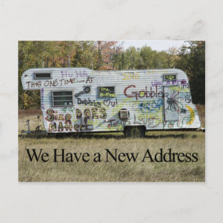 Funny Change of Address Card - Graffiti Trailer Ankündigungspostkarte