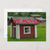 Funny Change of Address Postcard Ankündigungspostkarte (Vorne/Hinten)