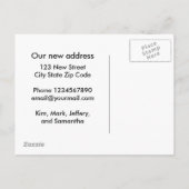 Funny Change of Address Postcard Ankündigungspostkarte (Rückseite)