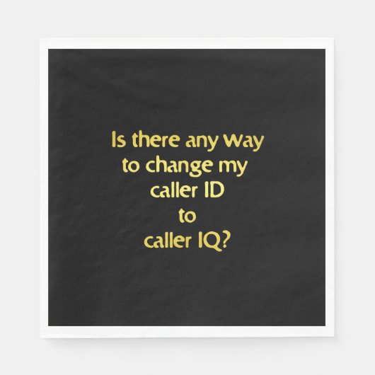Funny Changing ID to IQ Joke Serviette (Vorderseite)