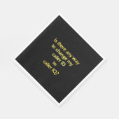 Funny Changing ID to IQ Joke Serviette (Ecke)