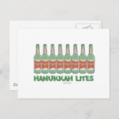 FUNNY CHANUKAH HANUKKAH LITES GIFTS FEIERTAGSPOSTKARTE (Vorne/Hinten)
