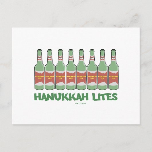 FUNNY CHANUKAH HANUKKAH LITES GIFTS FEIERTAGSPOSTKARTE (Vorderseite)
