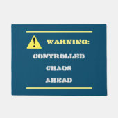 Funny Chaos Ahead Blue Fußmatte (Vorderseite)