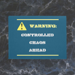 Funny Chaos Ahead Blue Fußmatte