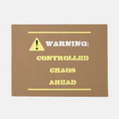 Funny Chaos Ahead Tan Fußmatte (Vorderseite)