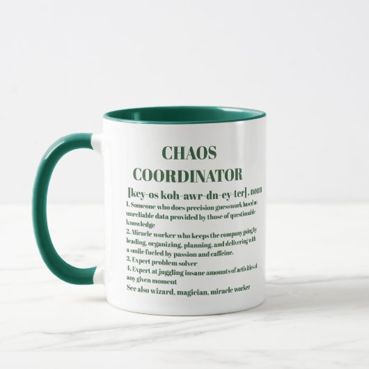 Funny Chaos Coordinator Definition Office Coworker Tasse (Links)