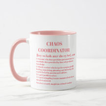 Funny Chaos Coordinator Definition Office Coworker