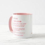 Funny Chaos Coordinator Definition Office Coworker Tasse (Vorderseite Links)