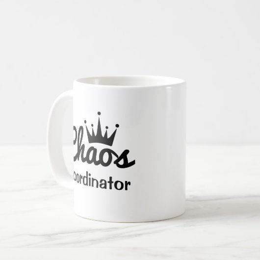 Funny Chaos Coordinator Tasse, die Kaffee Liebe Kaffeetasse (Vorderseite Links)