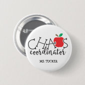 Funny Chaos Coordinator Teacher Button (Vorne & Hinten)