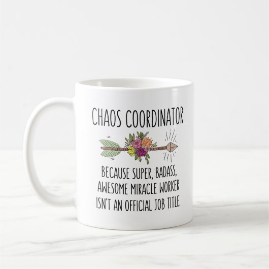 Funny Chaos Koordinator Geschenk Tasse Kaffee Cup (Links)