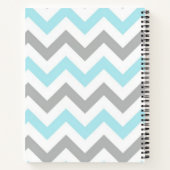 Funny chaos Koordinator zigzag aquamarin grau weiß Notizblock (Rückseite)
