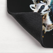 Funny Chaotic Raccoon Howling At 67 Cosmic Six Sev Mousepad (Ecke)