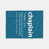 Funny Chaplain Definition New Job Gift For Chaplai Fleecedecke (Vorderseite (Horizontal))