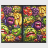 Funny character wrapping paper geschenkpapier (Flach)