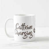 Funny Charding Coffeine Sketch Monogram Kaffeetasse (Links)