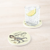 Funny Charlotte Bronte Saurus Dinosaur Buchleser Getränkeuntersetzer (Seite)