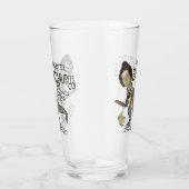 Funny Charlotte Bronte Saurus Dinosaur Buchleser Glas (Rechts)