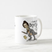 Funny Charlotte Bronte Saurus Dinosaur Buchleser Kaffeetasse (VorderseiteRechts)