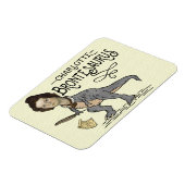 Funny Charlotte Bronte Saurus Dinosaur Buchleser Magnet (Linke Seite)