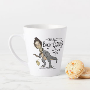 Funny Charlotte Bronte Saurus Dinosaur Buchleser Milchtasse