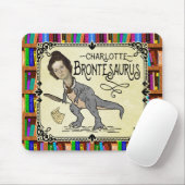 Funny Charlotte Bronte Saurus Dinosaur Buchleser Mousepad (Mit Mouse)