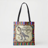 Funny Charlotte Bronte Saurus Dinosaur Buchleser Tasche (Vorderseite)