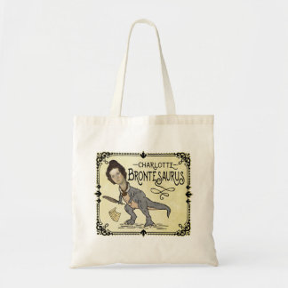 Funny Charlotte Bronte Saurus Dinosaur Buchleser Tragetasche