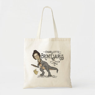 Funny Charlotte Bronte Saurus Dinosaur Buchleser Tragetasche