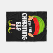Funny Charming Elf Matching Family Group Pj Christ Fleecedecke (Vorderseite (Horizontal))