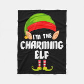 Funny Charming Elf Matching Family Group Pj Christ Fleecedecke (Vorderseite)