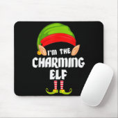 Funny Charming Elf Matching Family Group Pj Christ Mousepad (Mit Mouse)