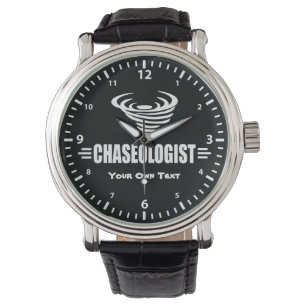 Funny Chaseologin Tornado Sturm Chaser Armbanduhr
