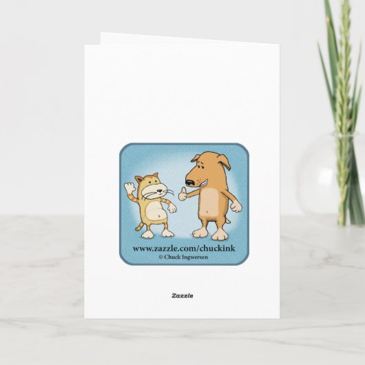 Funny Chat in Coffee Birthday Card Karte (Rückseite)