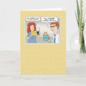 Funny Chat in Coffee Birthday Card Karte (Vorderseite)