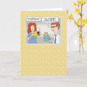 Funny Chat in Coffee Birthday Card Karte (Gelbe Blume)