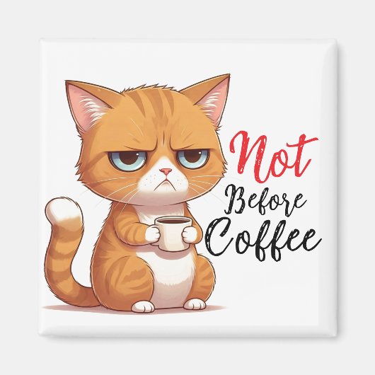 Funny Chat mit Kaffee Magnet (Vorne)