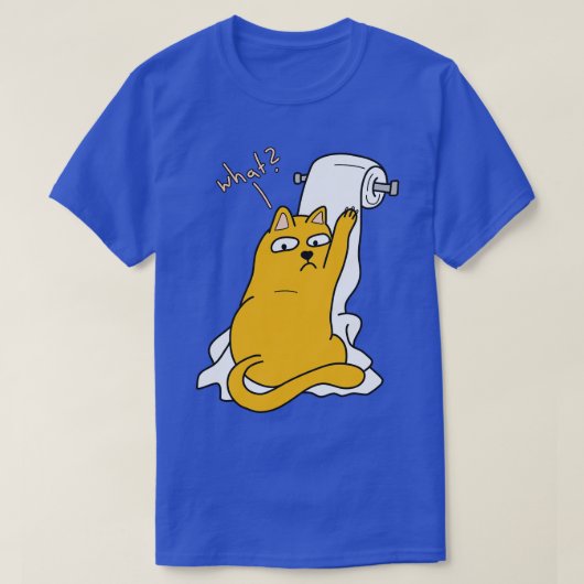 Funny Chat mit Toilettenpapier T-Shirt (Design vorne)
