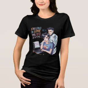 Funny Chatbot Companion Ai Memes fallen in Liebe Tri-Blend Shirt