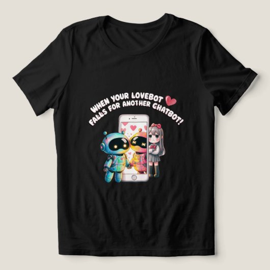 🤖 Funny Chatbot Companion Boyfriend Breakfast Mem Tri-Blend Shirt (Design Vorderseite)