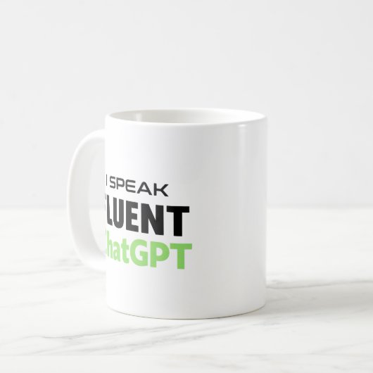 Funny ChatGPT Kaffeetasse (Vorderseite Links)