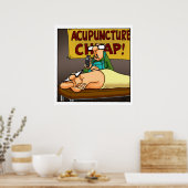 Funny "Cheap Acupuncture" Poster (Küche)
