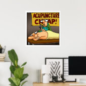 Funny "Cheap Acupuncture" Poster (Heimbüro)