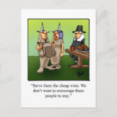 Funny Cheap Wine Spaß Erntedank Postkarte (Vorderseite)