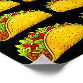 Funny Check Out My 6 Pack Taco Gym Fitness Mexican Poster (Ecke)