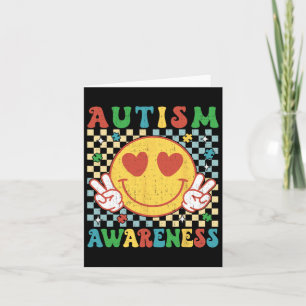 Funny Checkered Autism Awareness Montag für Männer Karte