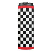 Funny Checkered Flag Racing Travel Mug Gift Thermosbecher (Rückseite)