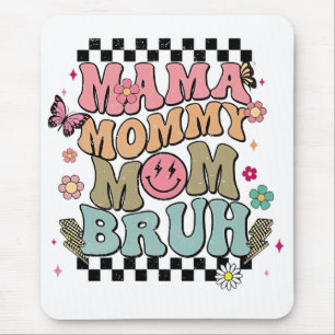 Funny Checkered Mama Blume Muttertag Niedliche Mam Mousepad